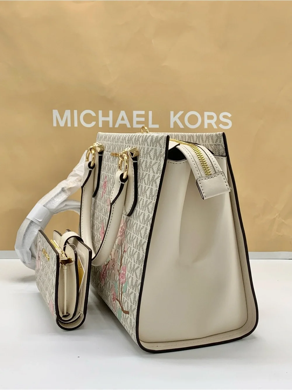 Michael Kors Marilyn Medium Embellished Signature Logo Satchel and bifold